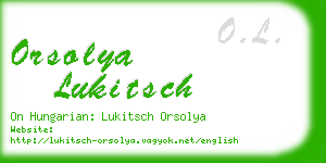 orsolya lukitsch business card